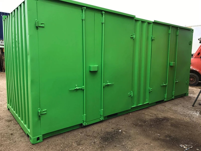 Containers-with-Side-Doors-in-Green