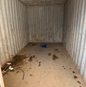 Red Used 20ft Shipping Container Inside